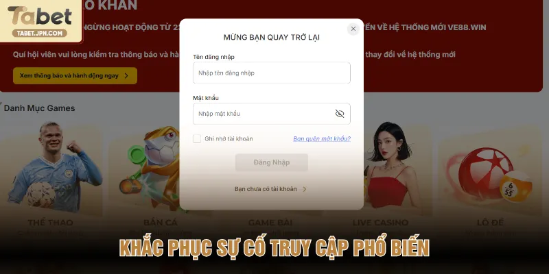 Khắc phục sự cố truy cập phổ biến
